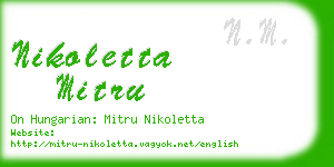 nikoletta mitru business card